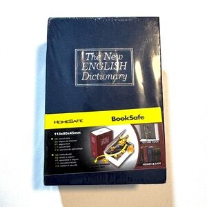 HomeSafe BookSafe The New English Dictionary Hidden Book Safe Navy Blue NWT